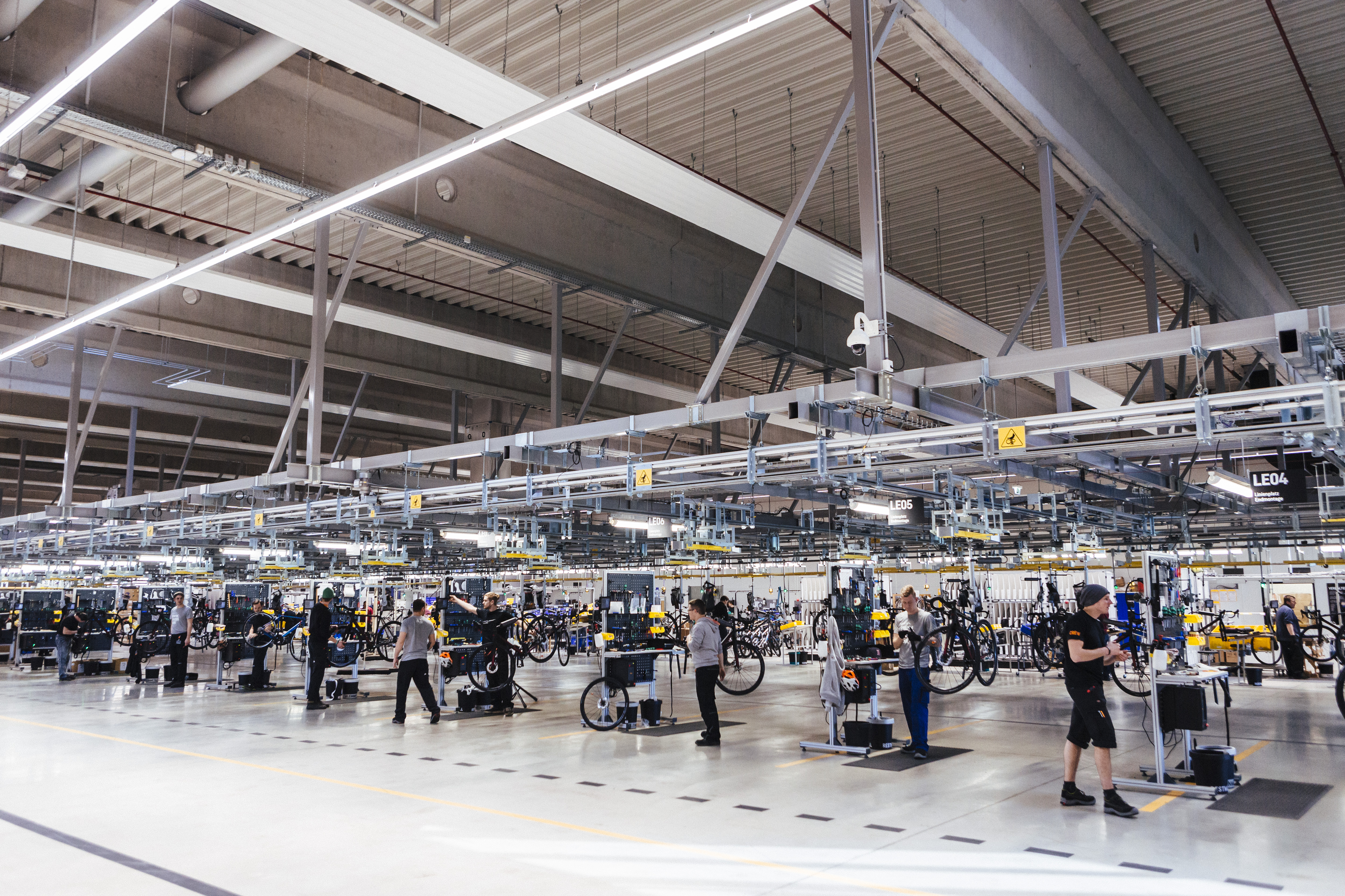 The assembly line inside the Koblenz factory.