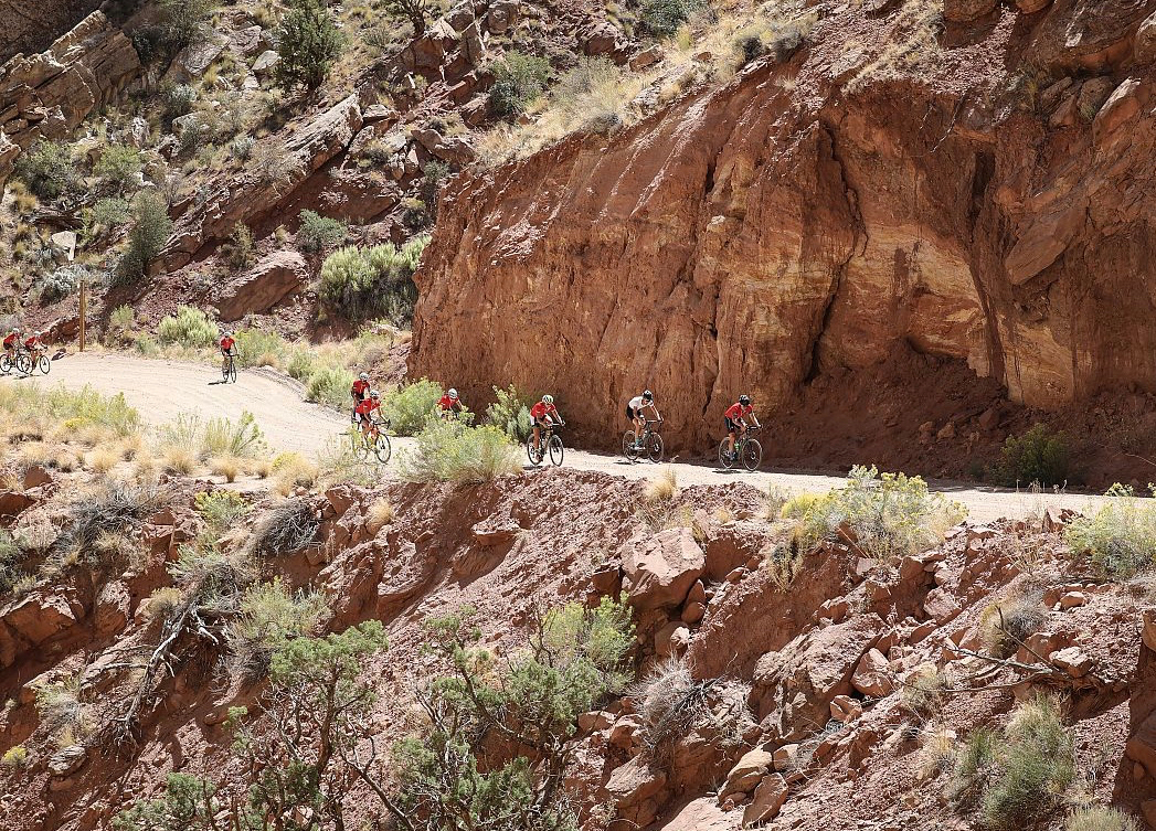 Cyclists on the Burr Trail last year. Photo by Meg McMahon.