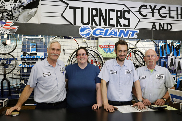 The Turner's crew, with owner Charley at left.