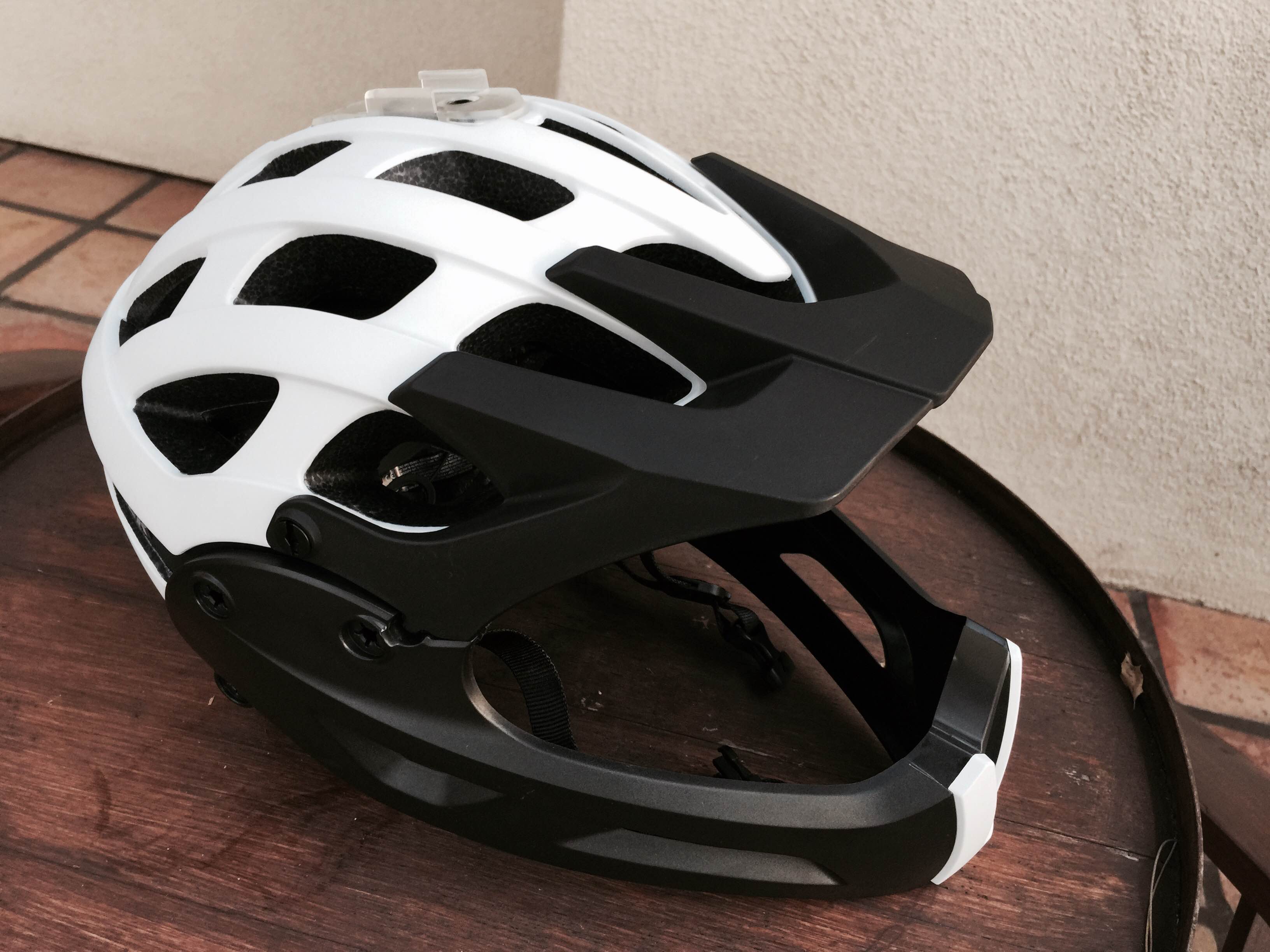 Lazer's upcoming Revolution enduro helmet will soon get an optional chin guard for full-face protection.