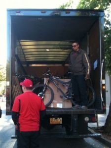 "We needed to get a lot of bikes to the top of the Winsor so I asked UPS for help," said Preston Martin, BTI's vice president. "So many guys in management at UPS in Santa Fe ride that their first response was sure, we can make that happen. So they committed drivers and trucks on Saturday to move bikes," he added. The city of Santa Fe contributed city busses to drive the 15 miles to the top of the Winsor trail to get the riders up there. Photo: Bill Lane "We needed to get a lot of bikes to the top of the Winsor so I asked UPS for help," said Preston Martin, BTI's vice president. "So many guys in management at UPS in Santa Fe ride that their first response was sure, we can make that happen. So they committed drivers and trucks on Saturday to move bikes," he added. The city of Santa Fe contributed city busses to drive the 15 miles to the top of the Winsor trail to get the riders up there. Photo: Bill Lane