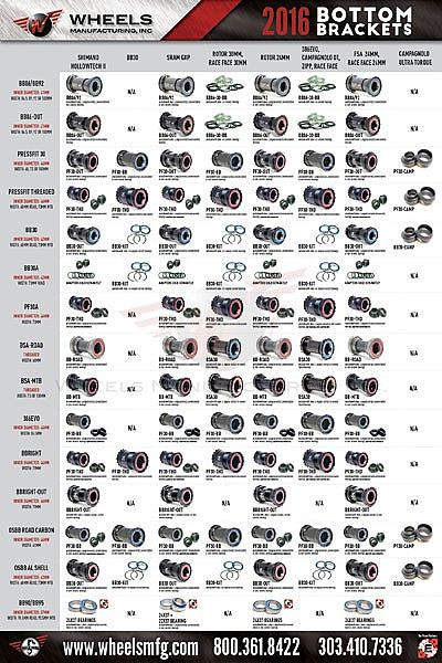 wheels mfg offers shops free derailleur hanger and bottom bracket bracket charts