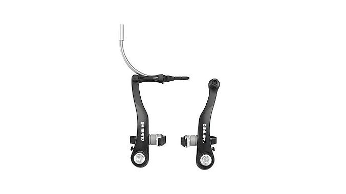 Shimano also is offering short-armed V-brakes for use with road levers.
