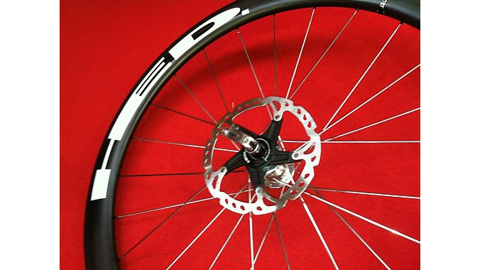 HED has two new wheels for 700c disk brake users - whether for cyclocross, road or 29er ... The Stinger5 Disc shown here is a deep carbon clincher with HEDs own hub.
