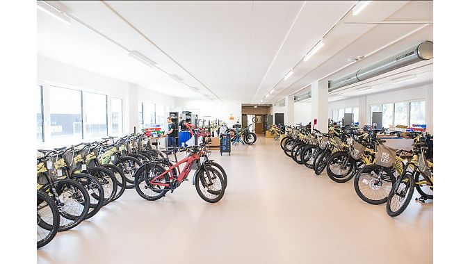 Showroom built onto the front of the Gilles family home