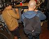 Two customers at Golden Saddle Cyclery check out the new line