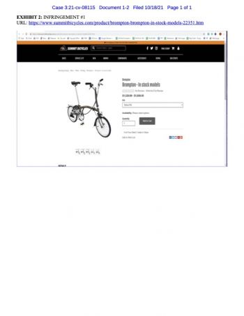 Exhibit 2: A screenshot of Summit's website from the complaint.
