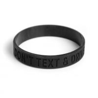 Don't drive and text wristbands are for sale on the Garneau website.