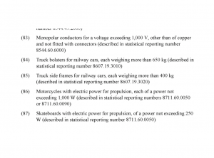 The electric motorcycle exclusion notice in the Federal Register.