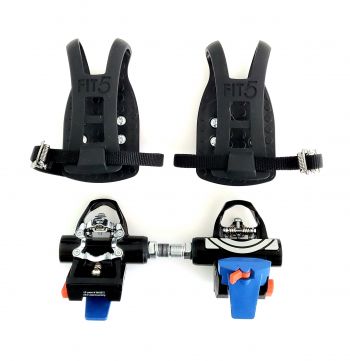 The pedals are available with a toe clip platform for use with uncleated shoes.