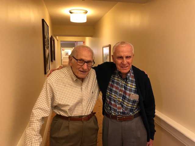 Alfred (left) with friend and neighbor Harry Manko.