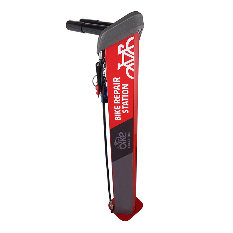 Bike Fixation Deluxe Public Workstand offers more branding space, and