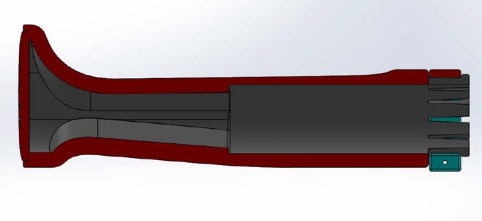 Cutaway showing the Sushi Grip's internal structure.