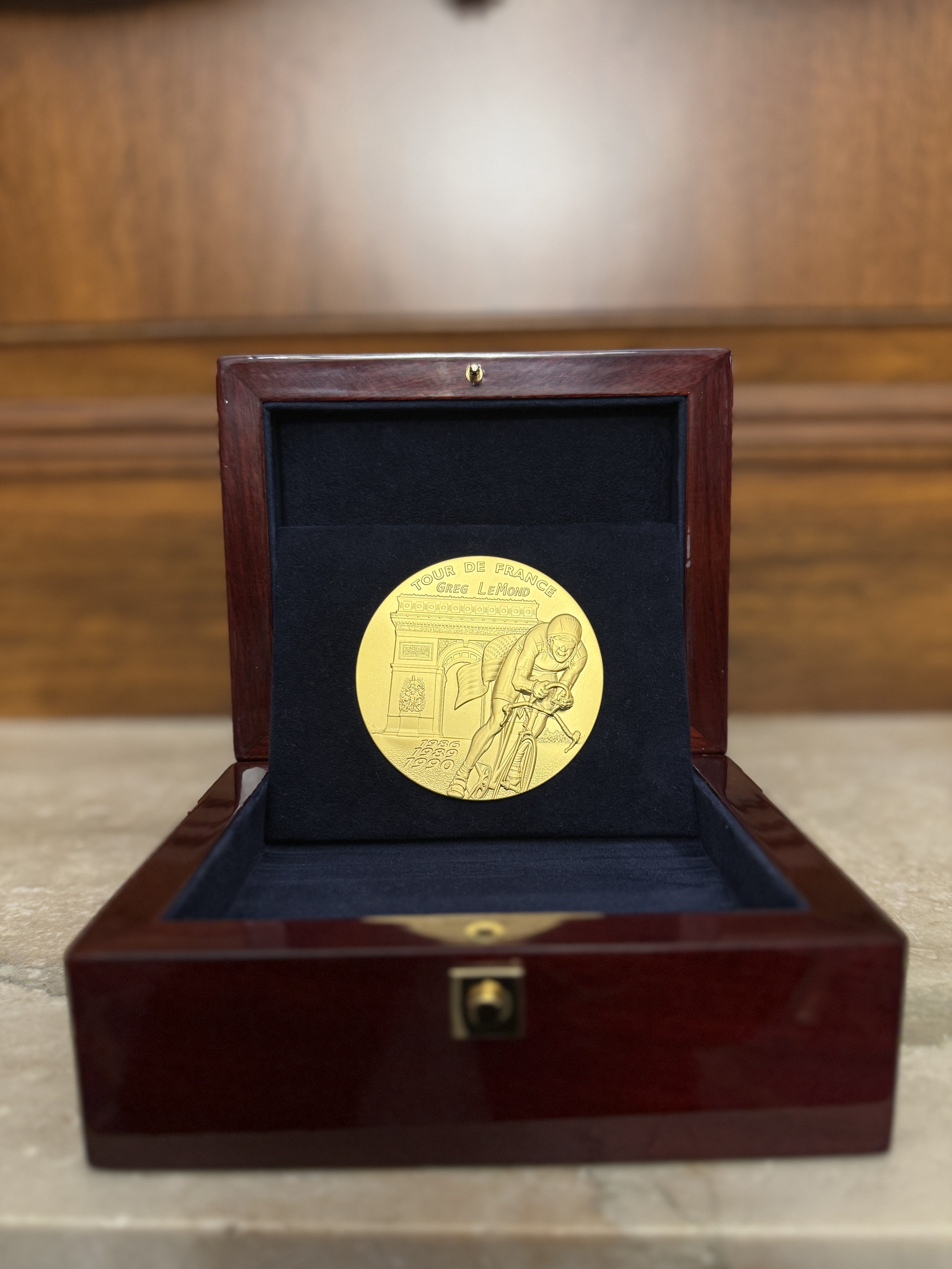 The medal. Photo by Shane Cooper. 