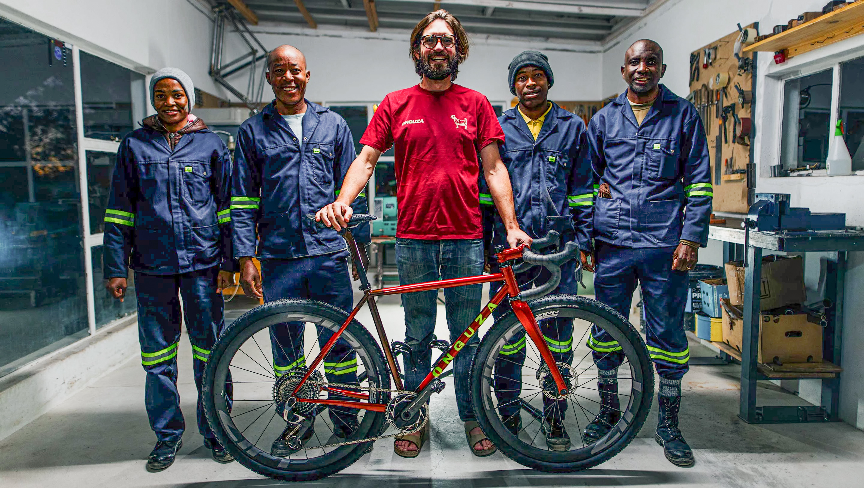 Craven with the Onguza staff.