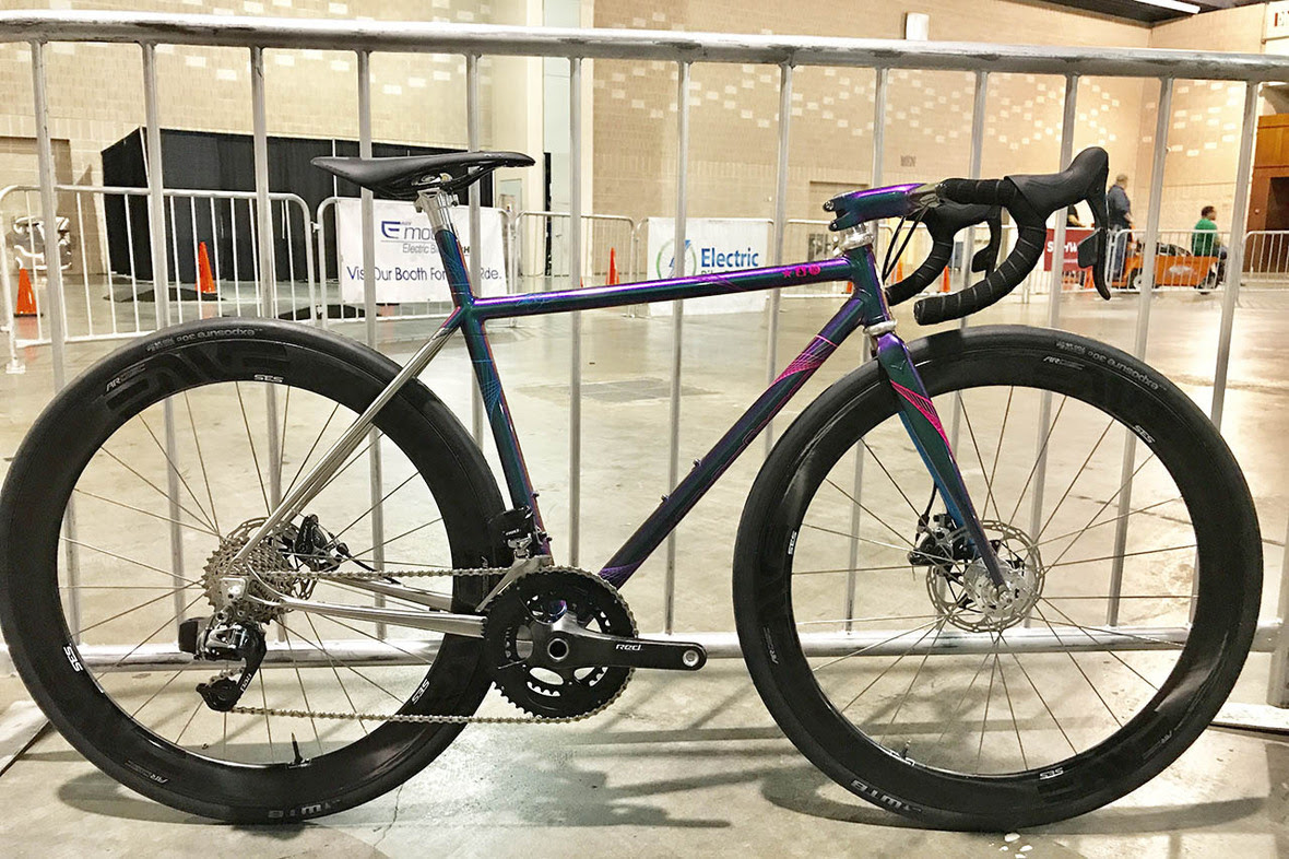 The People's Choice Award went to Bishop's ornately-painted road bike. 