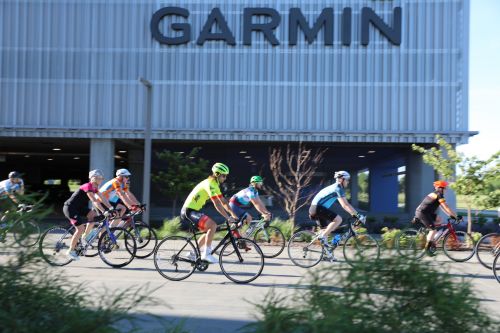 The EF Education First - Drapac P/B Cannondale team led a public ride from Garmin on Monday.