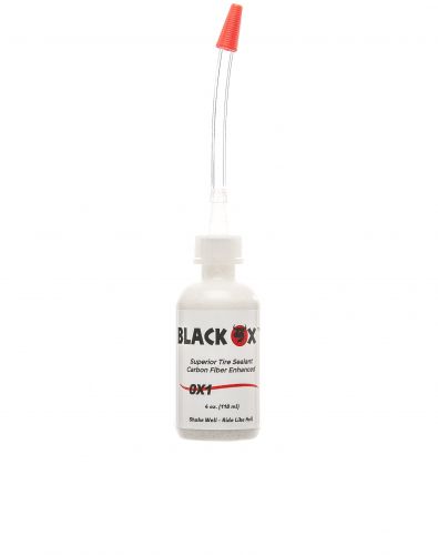 Black Ox tire sealant contains carbon fiber strands.