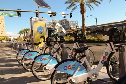 The companies worked together on the Las Vegas bike-share program.