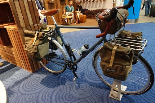 Brooks was among the bike brands at the OR show. Photo: Gary Newkirk. 