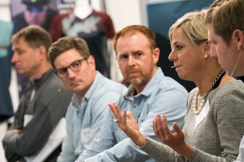 L to R: Chad Price, Specialized; Chris Nolte, Propel; John Munhall, Giant; Claudia Wasko, Bosch.