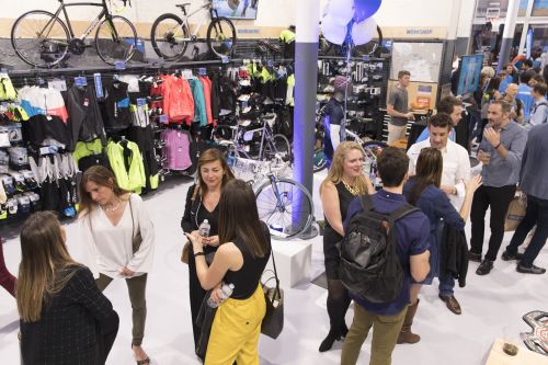 Photo from the grand opening of Decathlon's San Francisco lab store in April. 