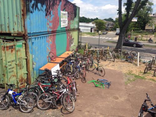 Gearin’ Up Bicycles operated out of a shipping container its first summer in business.