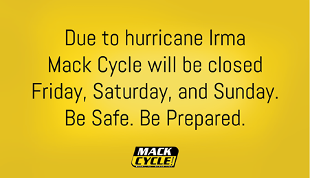 A customer alert on Mack Cycle's Facebook page. 