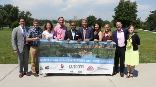 State and OR officials at Thursday's Denver announcement.