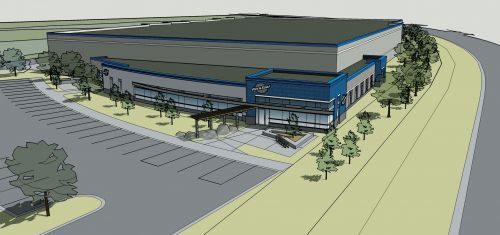 A drawing of Park' Tool's new building