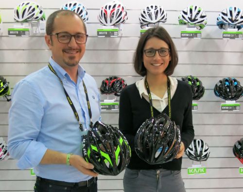 Kask general manager Diego Zambon and sales manager Ylenia Battistello