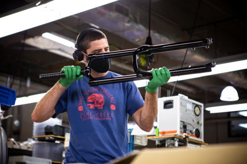 Cane Creek hand-builds its Helm fork and rear shocks in N.C.