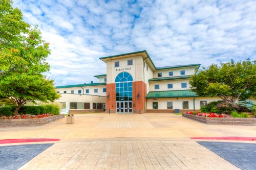 Burns Hall on the NWACC campus.