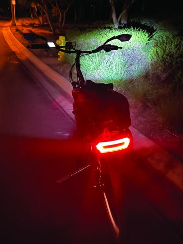 Pedego's third-generation battery incorporates a wraparound taillight.