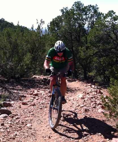 The author on Santa Fe's Dale Ball trail Wednesday. Photo: Steve Frothingham