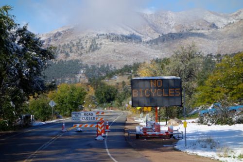 The base of Lefthand Canyon Drive on Friday.