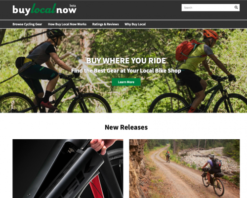 Screenshot of the BuyLocalNow beta site homepage.