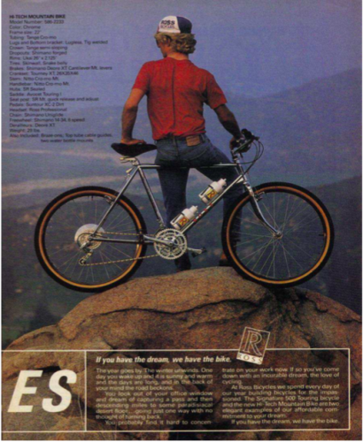 A Ross Bicycles ad from the 1980s.