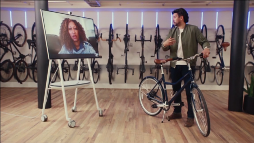 A screenshot from the Microsoft ad featuring Priority Bicycles.