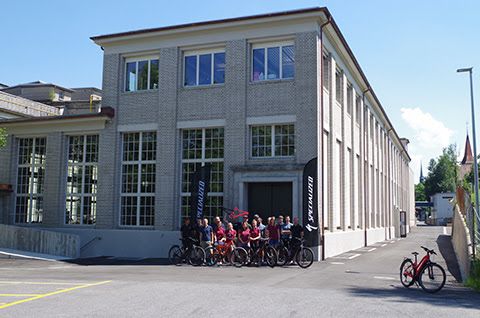 Specialized's new Swiss building is a former paper mill. 