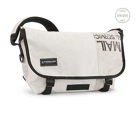 Upcycled shop messenger bags
