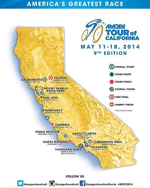 Route Map For Stage 5 Of The 2022 Amgen Tour