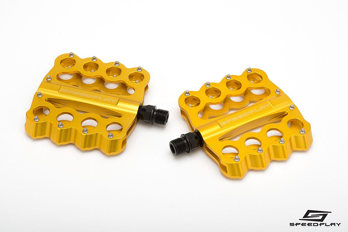 Speedplay now shipping new colors of Brass Knuckles pedals Bicycle