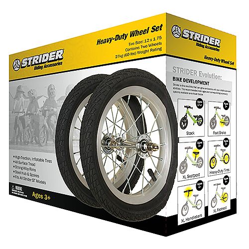 Strider offers heavy-duty wheels for 12 