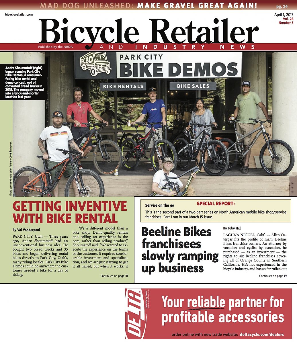 Do you rent bikes? This month's State of Retail question - April%2001%202017 SelecteD Pages