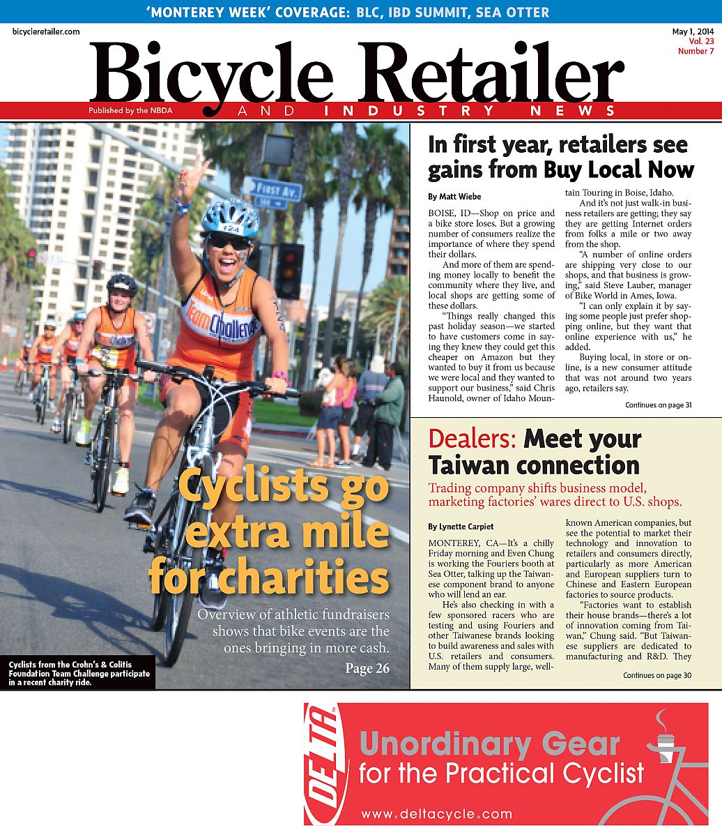 BRAIN News Digital magazine now available; Buy Local Now examined in May 1 issue Bicycle Retailer and Industry News
