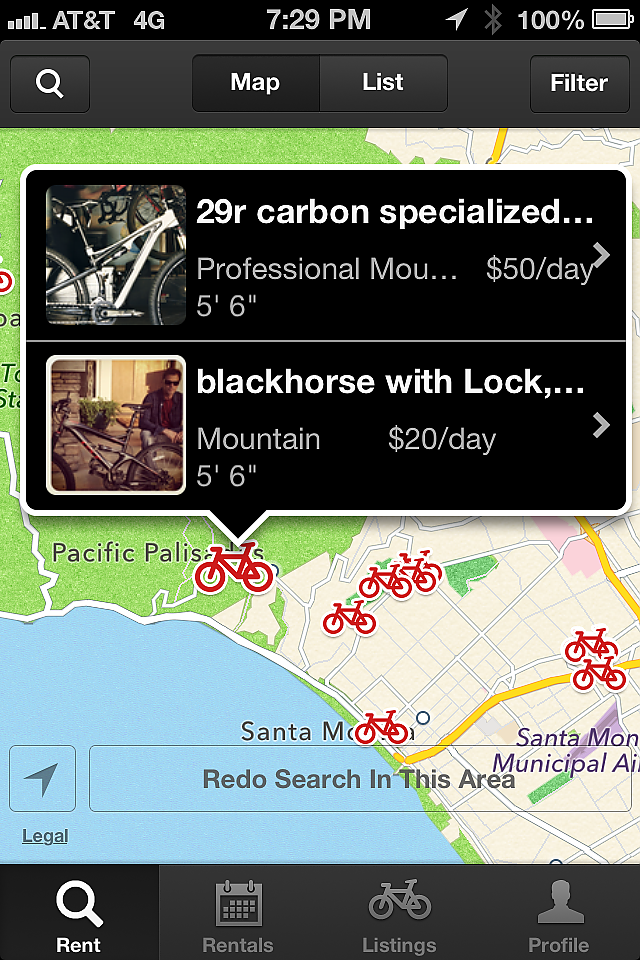 peer to peer bike rental