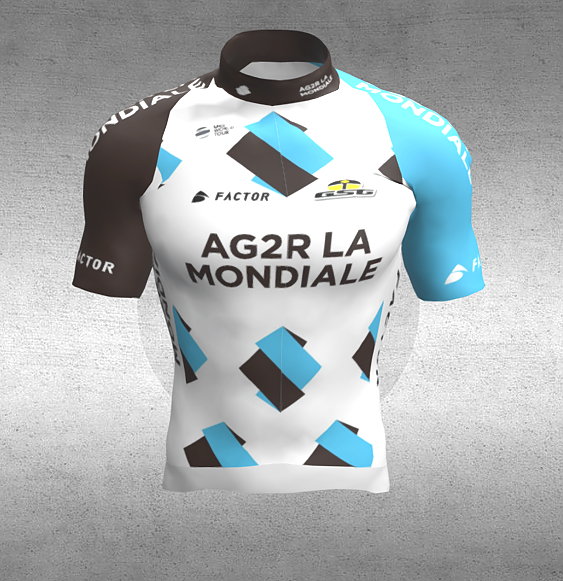 AG2R La Mondiale Pro Team Uci World Tour OW cycling jersey - size 4 | UK