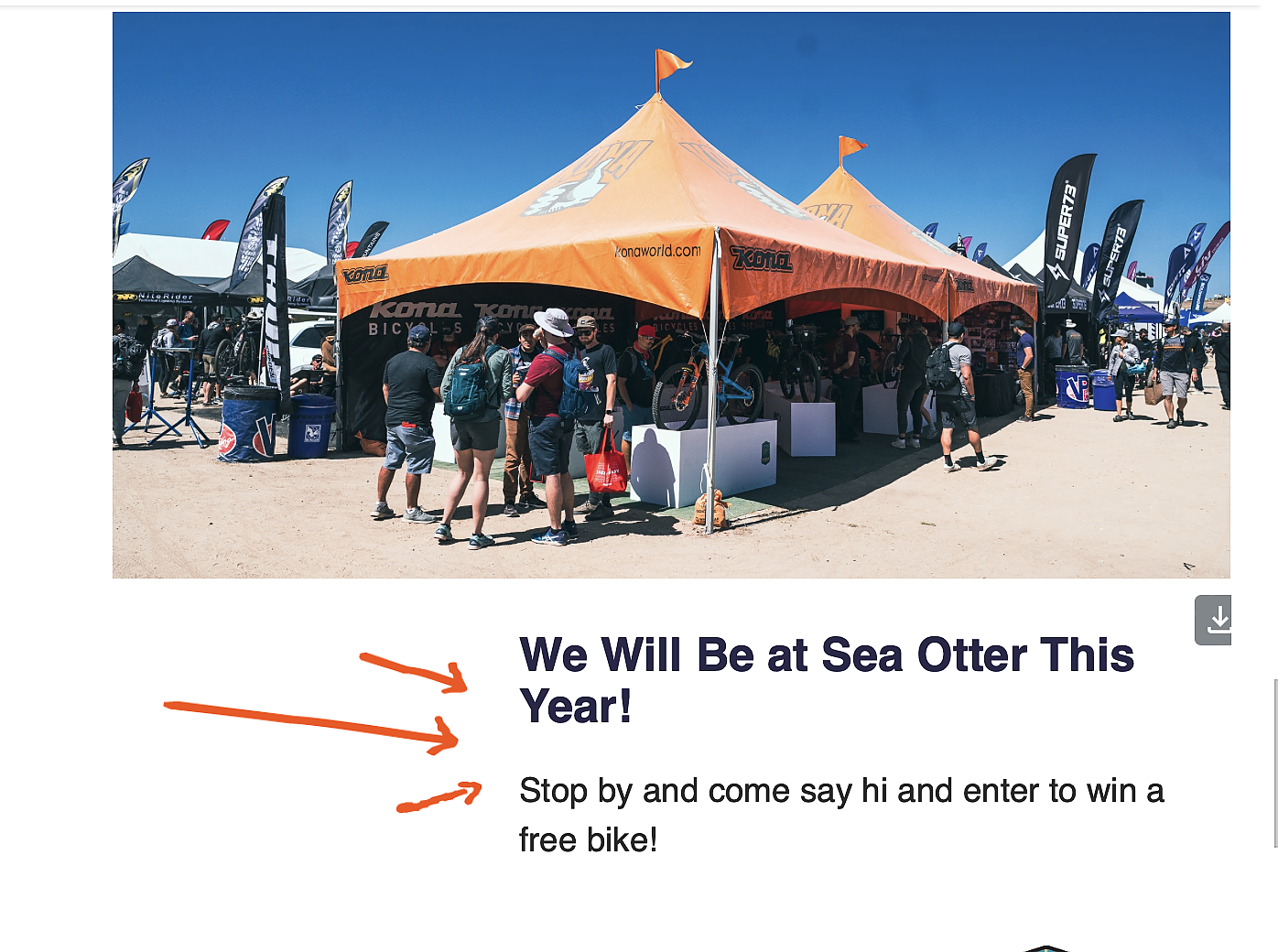 Where s Kona Brand sets up then breaks down at Sea Otter Bicycle Retailer and Industry News