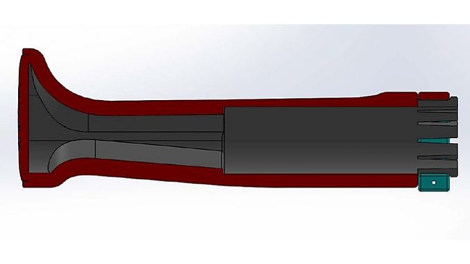 Cutaway showing the Sushi Grip's internal structure.